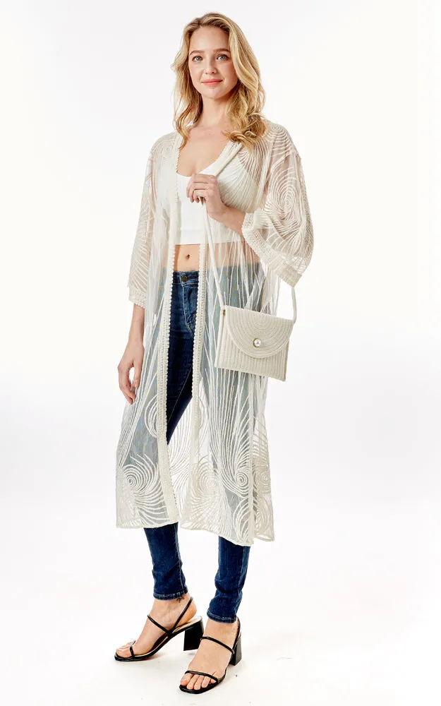 LOA379 Solid Color Micro Straw Crossbody Bag