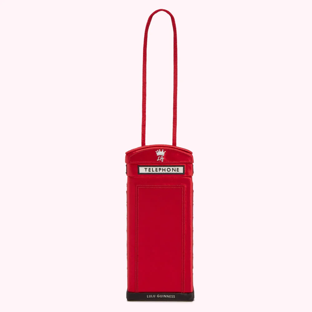 LULU RED LULU CALLING PHONEBOX CLUTCH