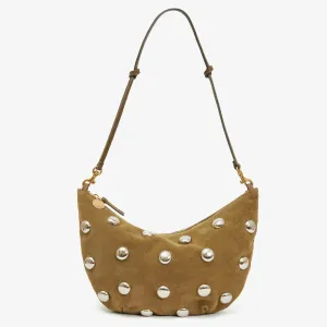 Lune Bag (Oat Suede w/ Studs)