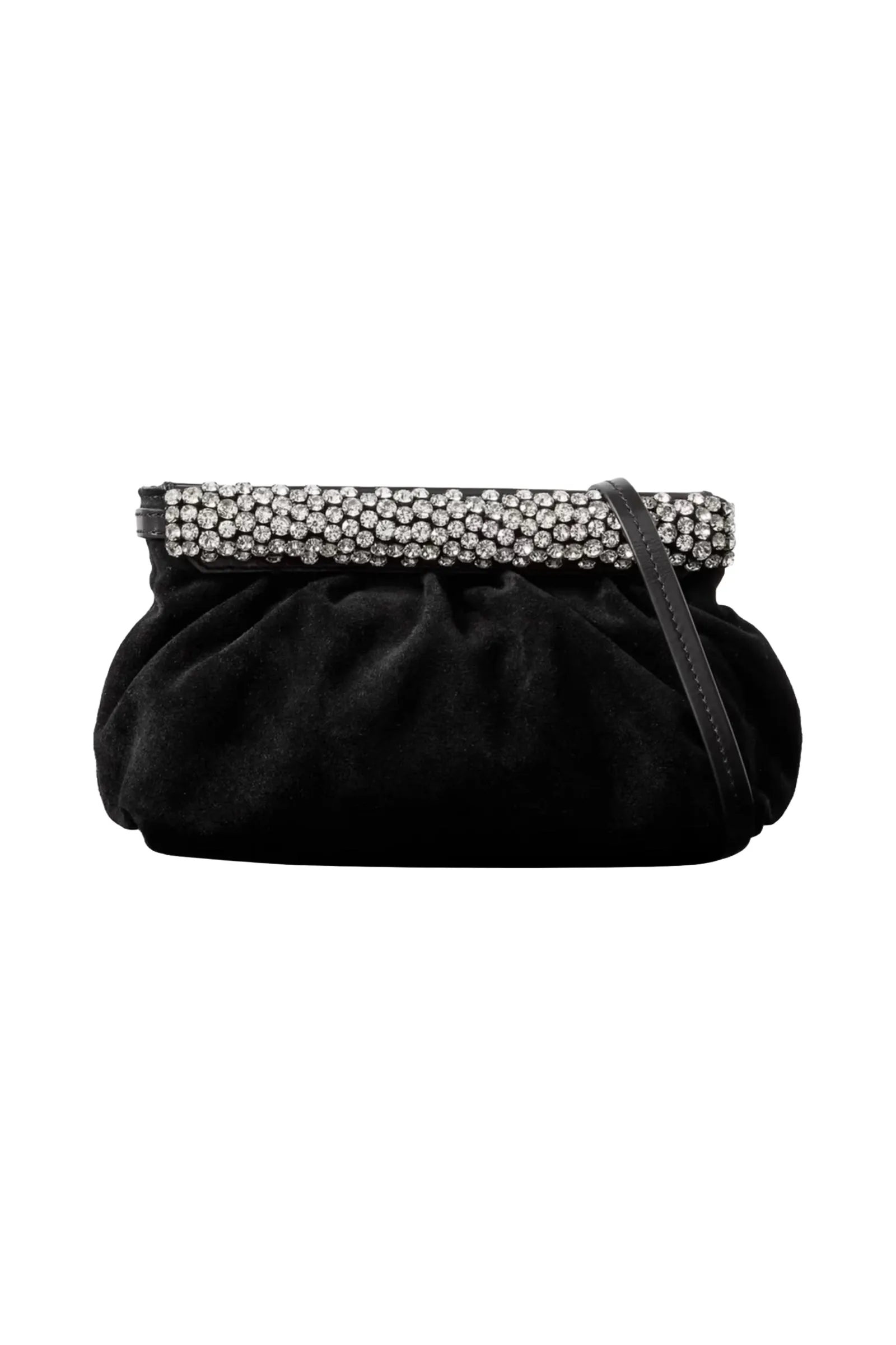 Luzes Crystal-Embellished Leather and Suede Shoulder Bag