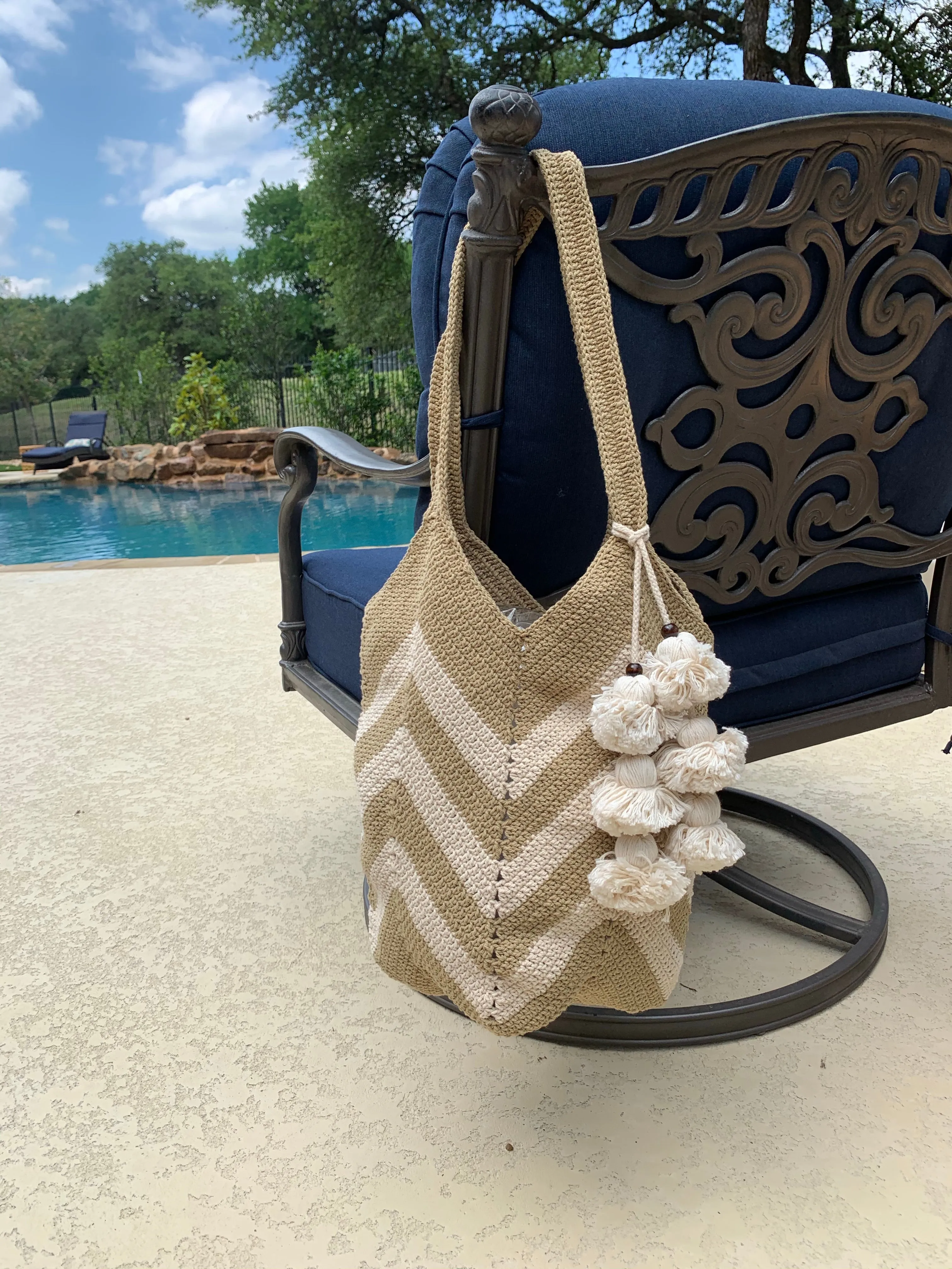 Maya Crochet Tote Sand