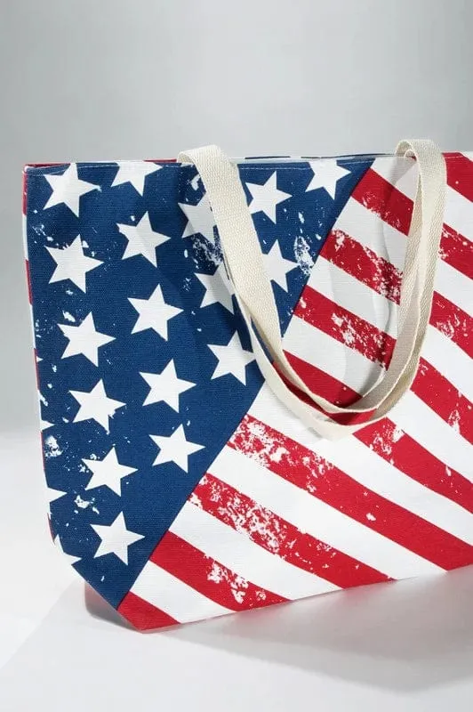 MB0099 American Flag Beach Bag