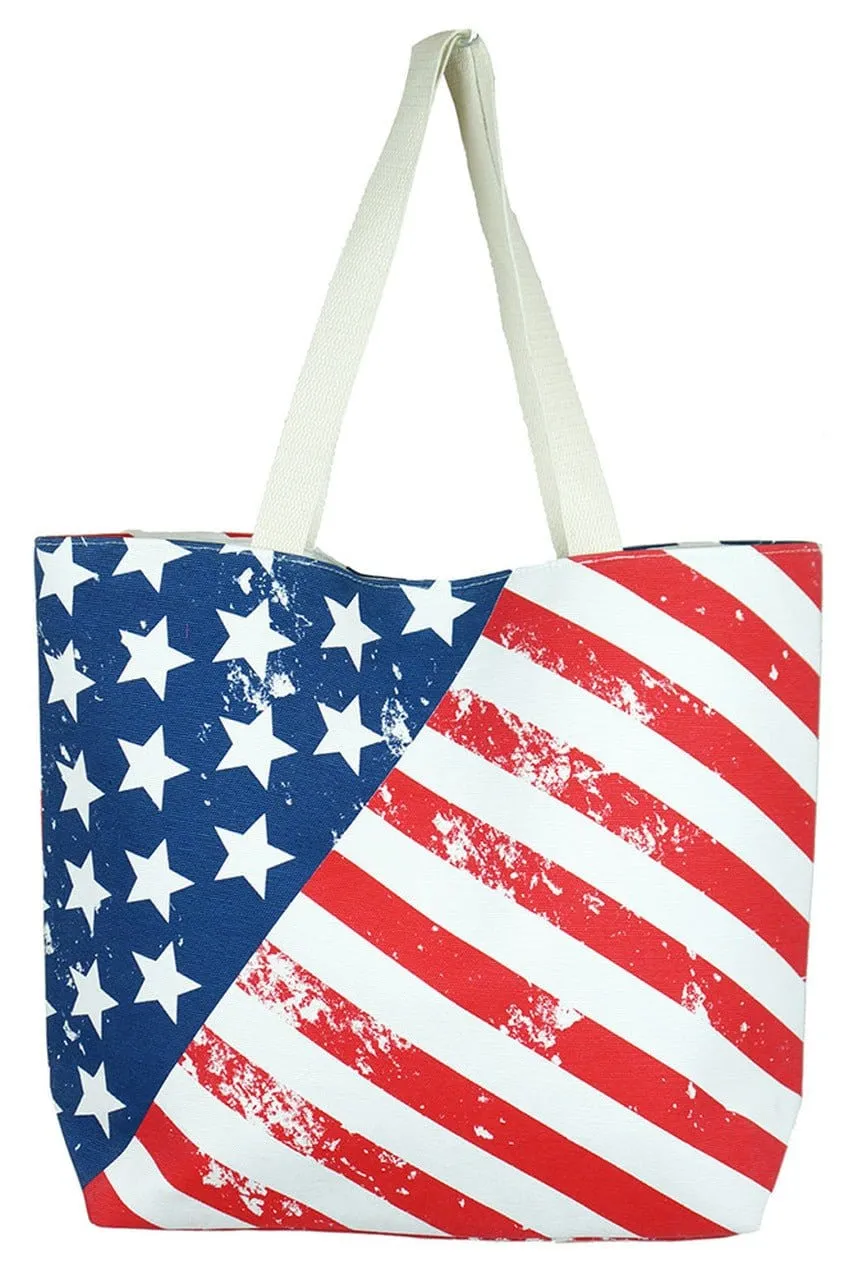 MB0099 American Flag Beach Bag