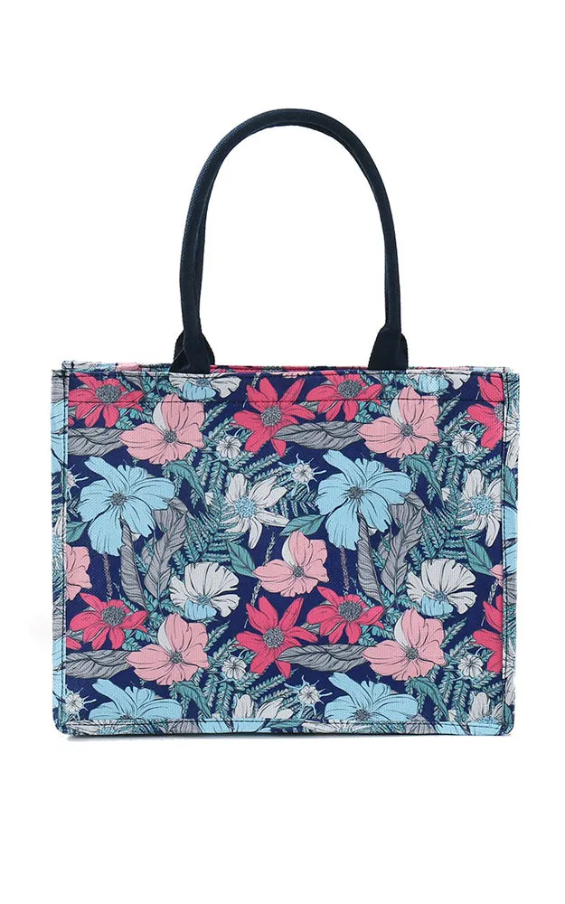 MB0222 FLOWER PATTERN TOTE BAG