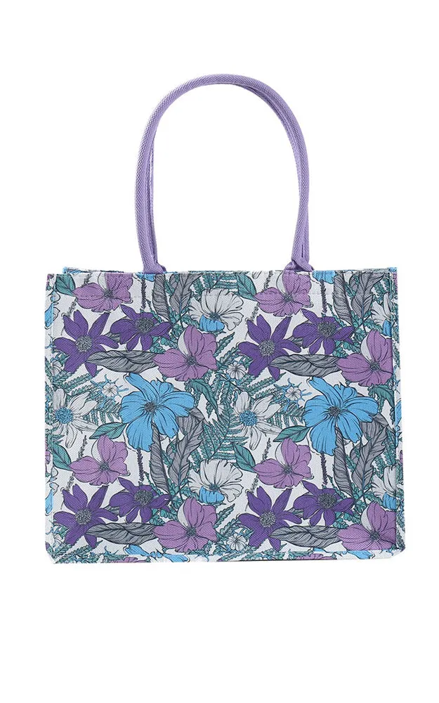 MB0222 FLOWER PATTERN TOTE BAG
