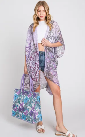 MB0222 FLOWER PATTERN TOTE BAG