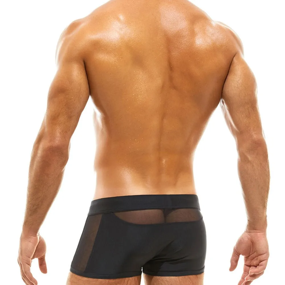 Mesh Peekaboo Swim Trunks