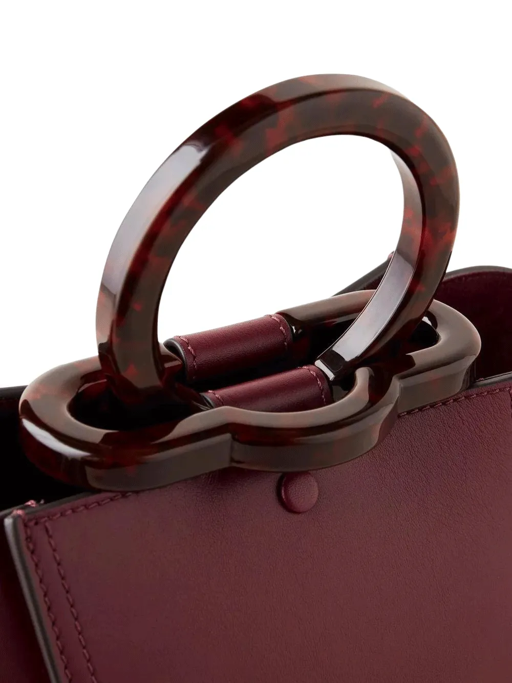 Mini Rider's Top Handle Silky Calf (Black Cherry)