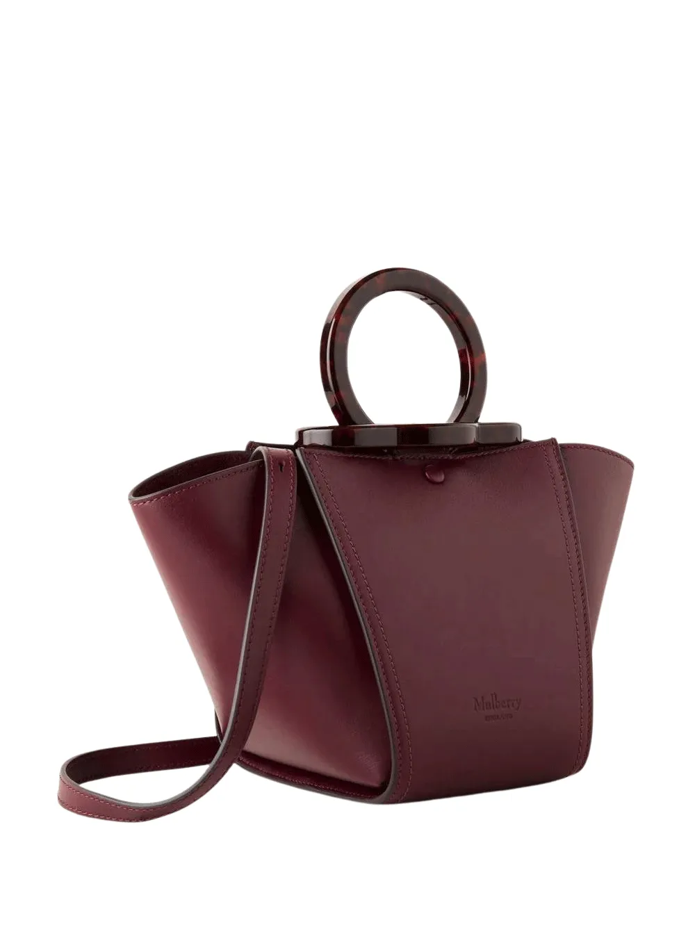 Mini Rider's Top Handle Silky Calf (Black Cherry)