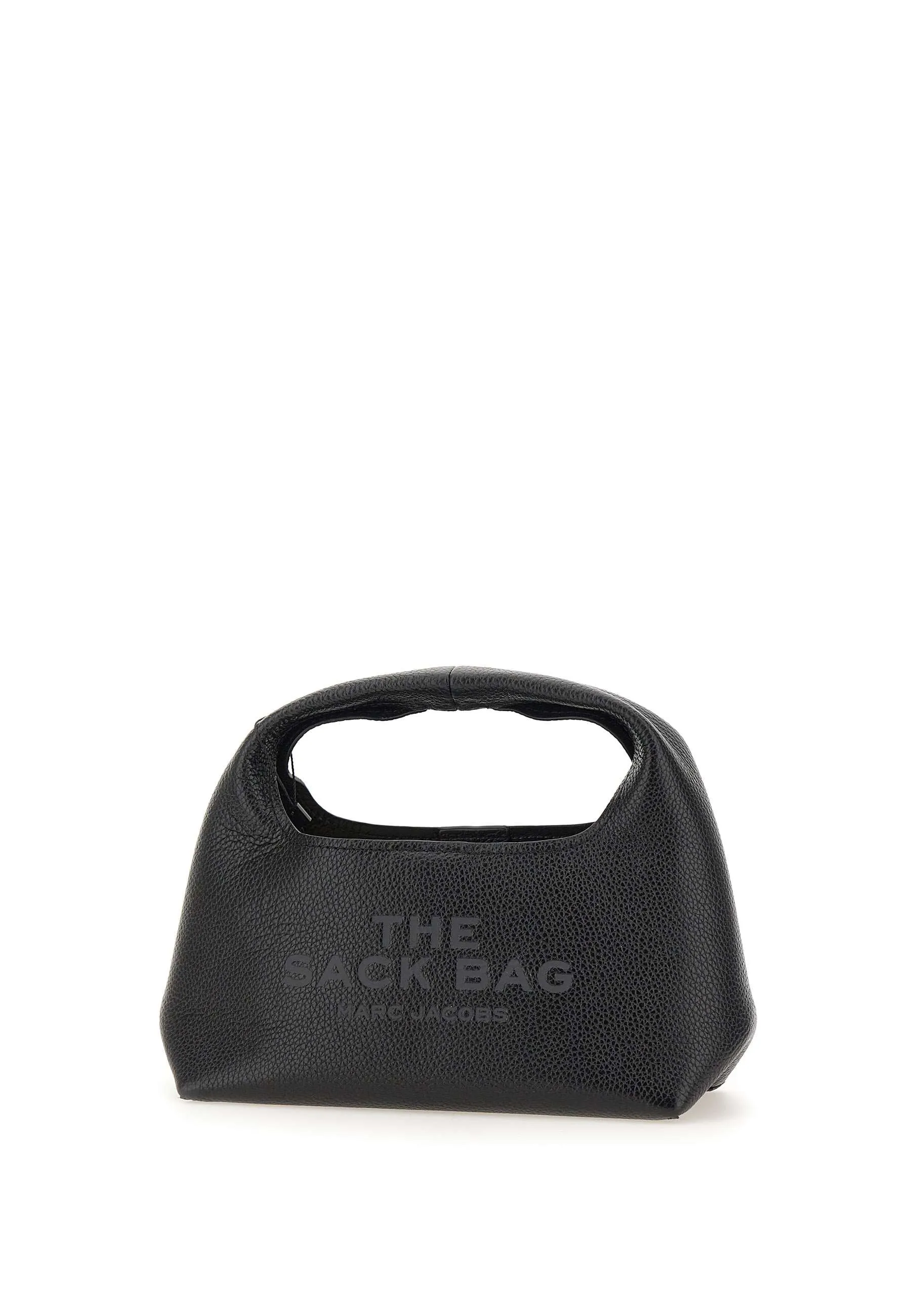 Mini Sack Bag in Black Leather