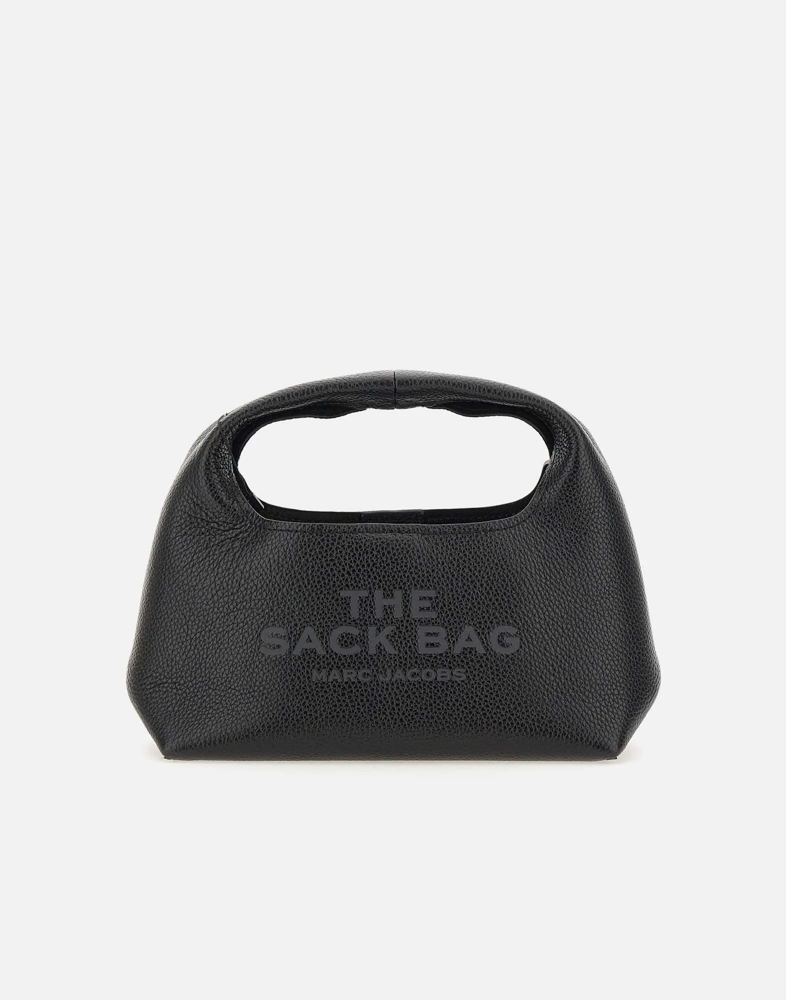 Mini Sack Bag in Black Leather