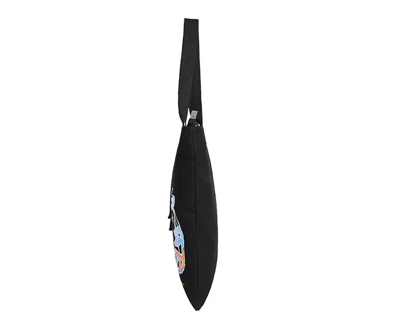 Minimalist Black Letter Print Shoulder Bags