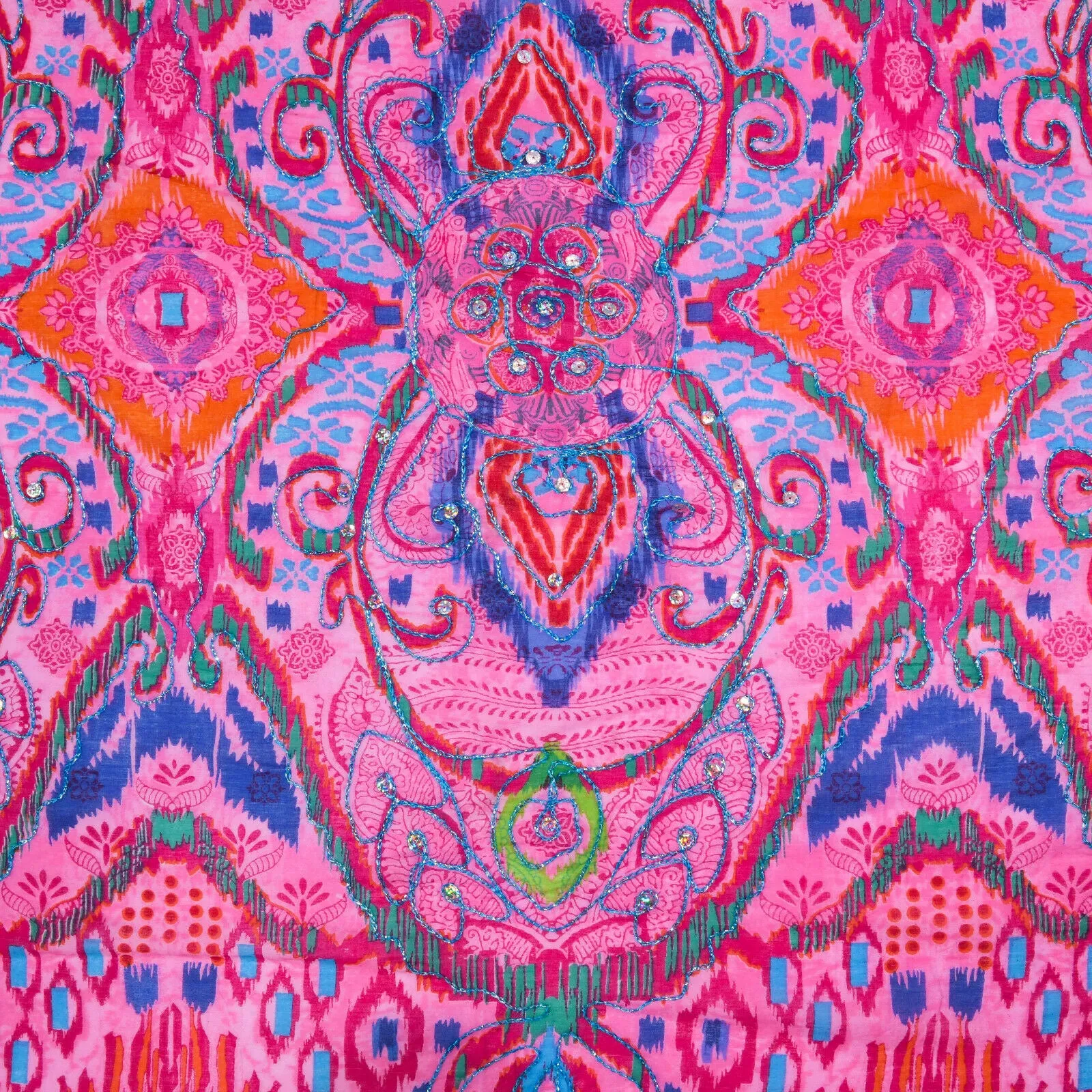 Pink Cotton Sarong Boho Beach Coverup