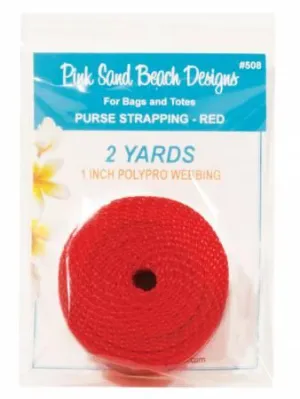 Purse Strapping -  Red - PSB508