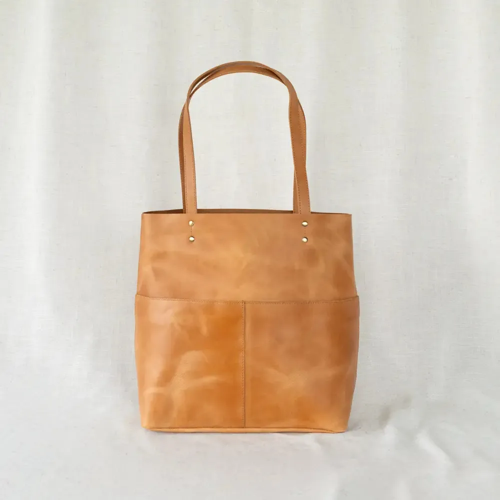 Raw Tote Bag in Camel