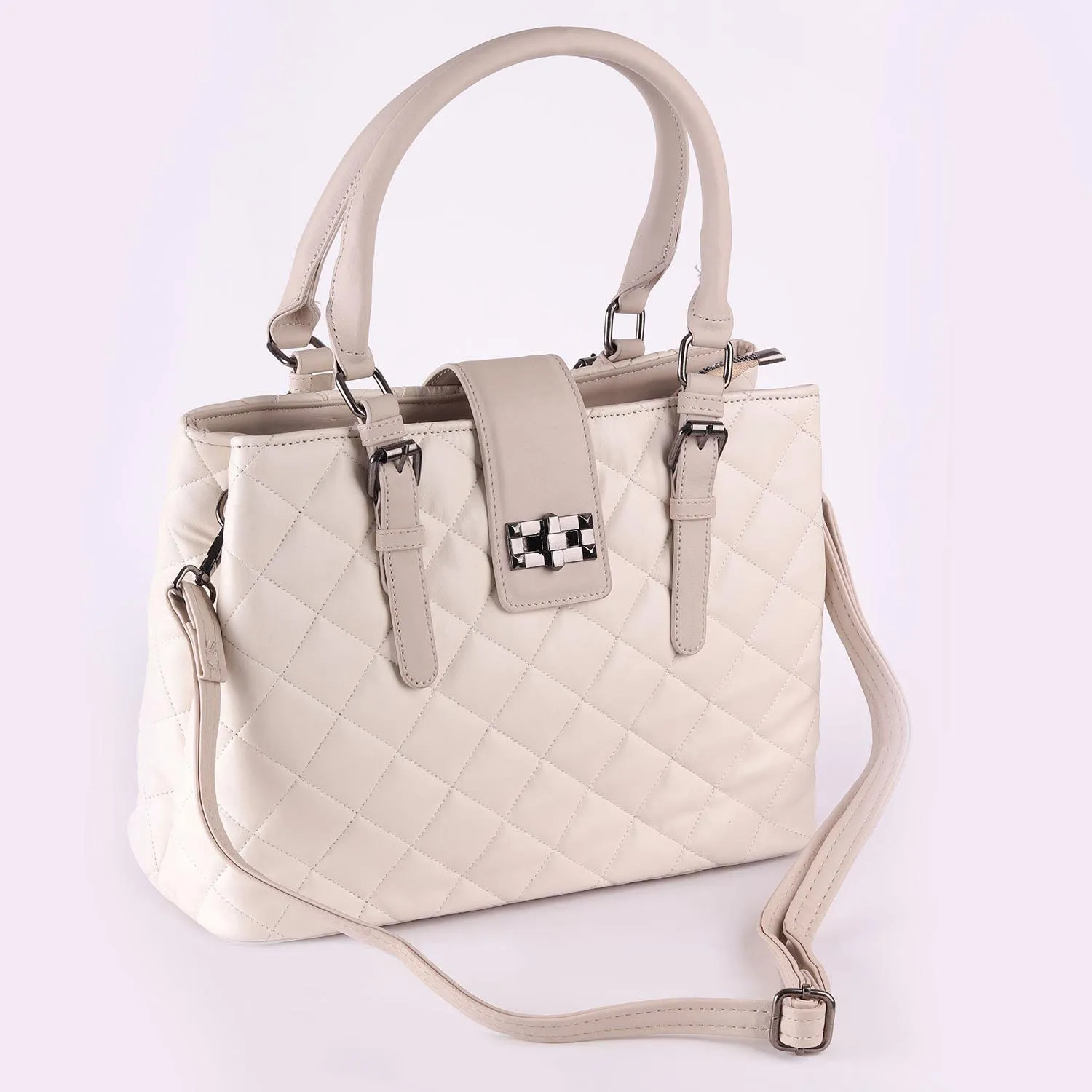 Ribbed Leather Shoulder Bag (4090) - Mr Joe