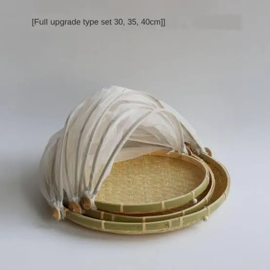 Round Handmade Bamboo Tent Basket