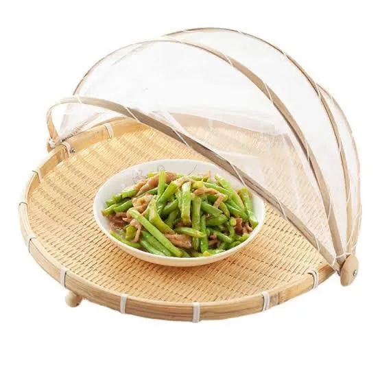 Round Handmade Bamboo Tent Basket