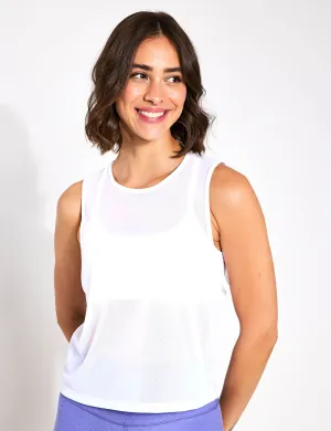 Show Off Mesh Tank - White