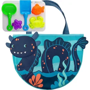 Stephen Joseph, Beach Tote with 6 Piece Sand Toys - Sea Monster