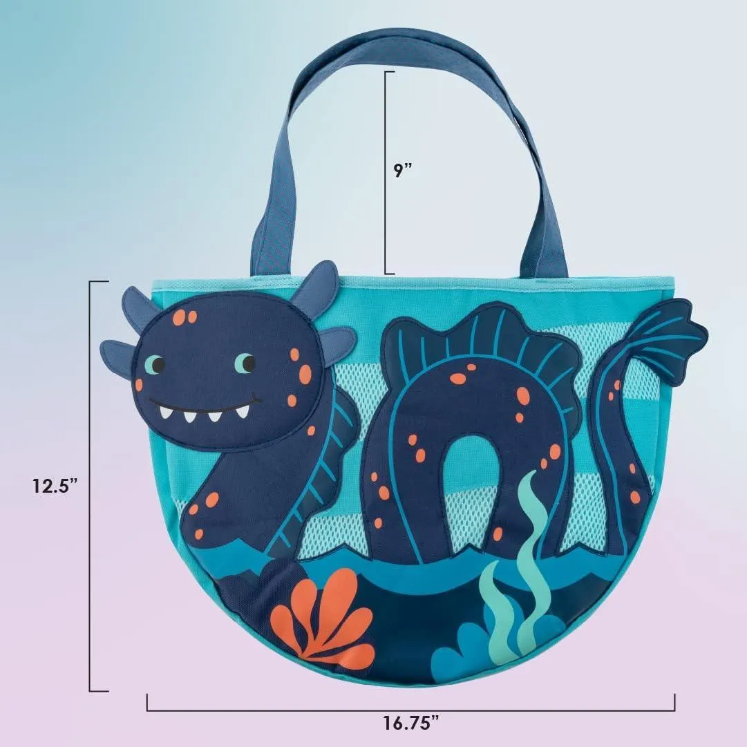 Stephen Joseph, Beach Tote with 6 Piece Sand Toys - Sea Monster