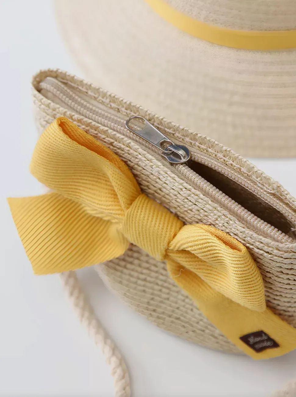 Summer Straw Hat and Sling Bag Set