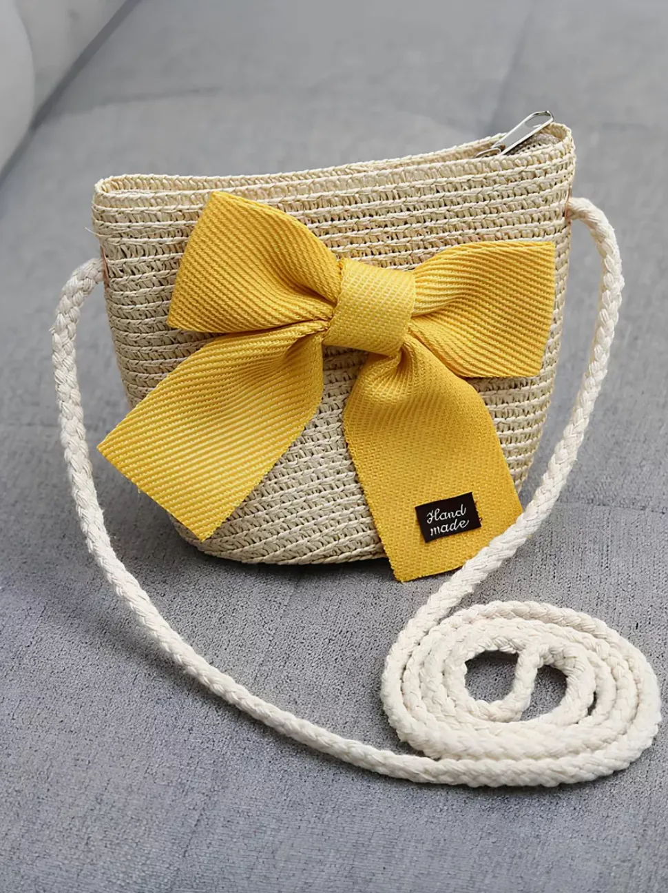 Summer Straw Hat and Sling Bag Set