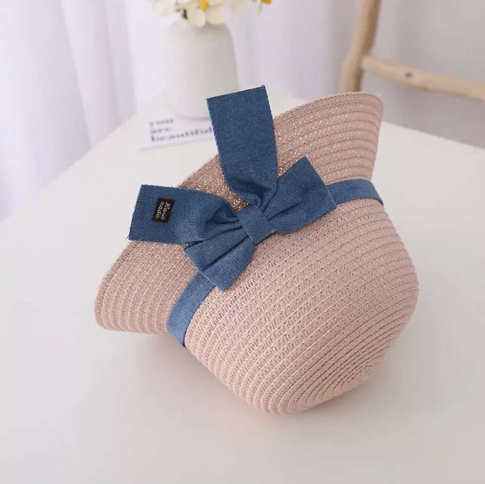 Summer Straw Hat and Sling Bag Set