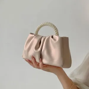 Uniwim Fashion Pearl Handle Women Dinner Clutch Purse Handbags Luxury Design Ladies Square Shoulder Bags Female Small Messenger Bag