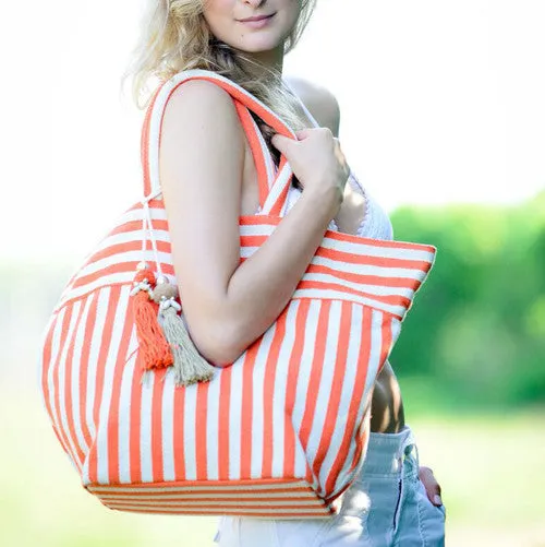 Valerie Tote Organic Tassel Sand