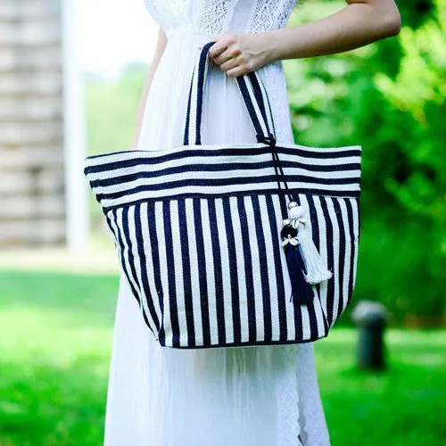 Valerie Tote Organic Tassel Sand