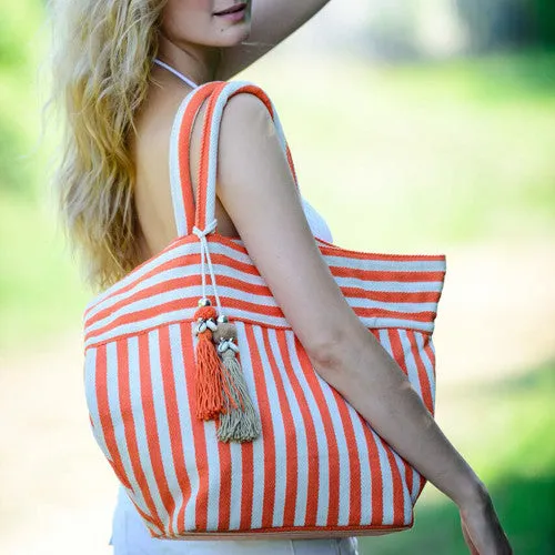 Valerie Tote Organic Tassel Sand