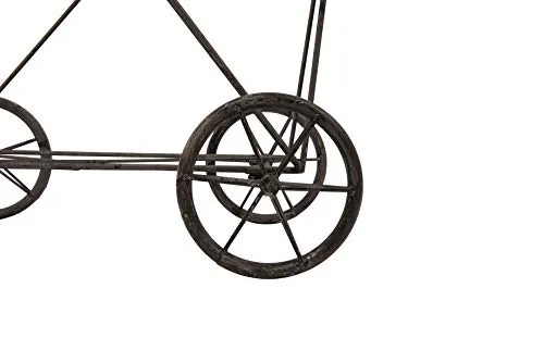 Vintage Look Metal Laundry Basket with Wheels by Creative Co-Op