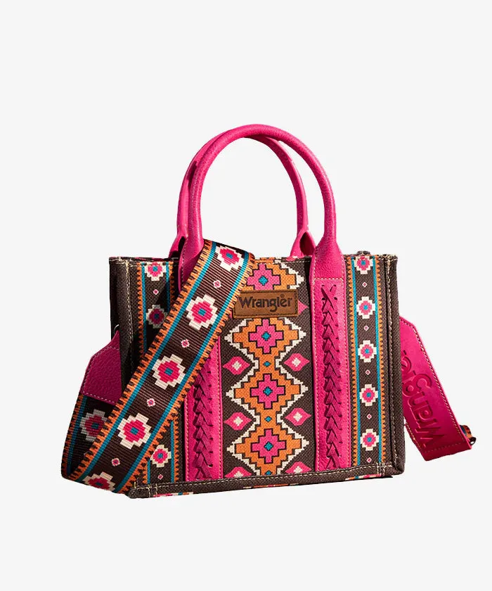 WG2202-8120HPK Wrangler Southwestern Small Canvas Tote/Crossbody