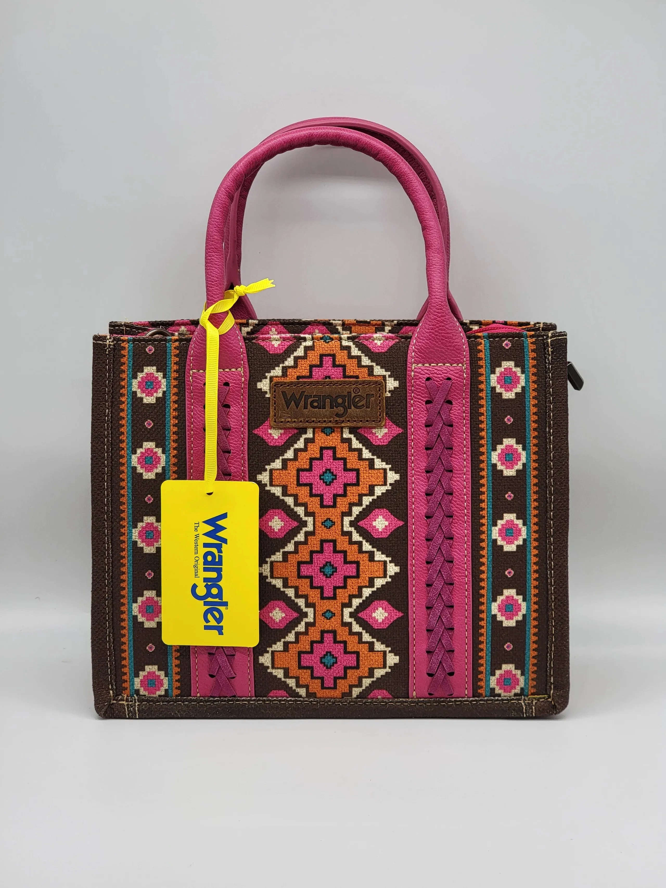 WG2202-8120HPK Wrangler Southwestern Small Canvas Tote/Crossbody