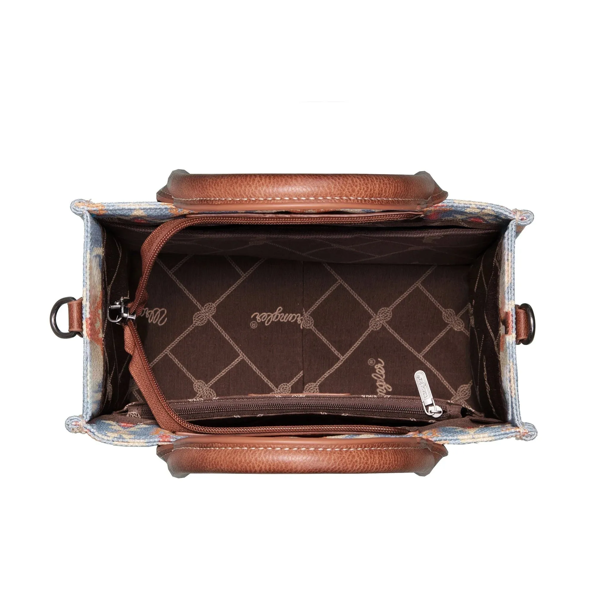 WG2202-8120SBR Wrangler Southwestern Print Small Canvas Tote/Crossbody