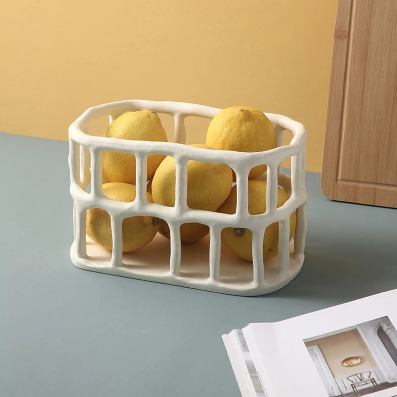 Woven Resin Fruit Basket