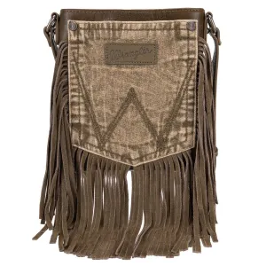Wrangler Pocket Fringe Crossbody- Green