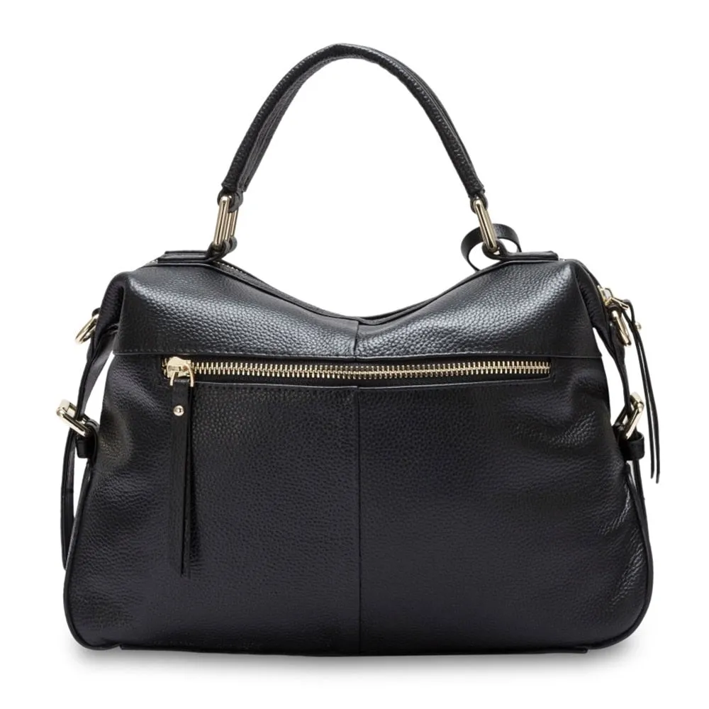 Zency Fashion Women Tote Bag 100% Genuine Leather Handbags Female Boston Charm Messenger Crossbody Purse Luxury Shoulder Bags