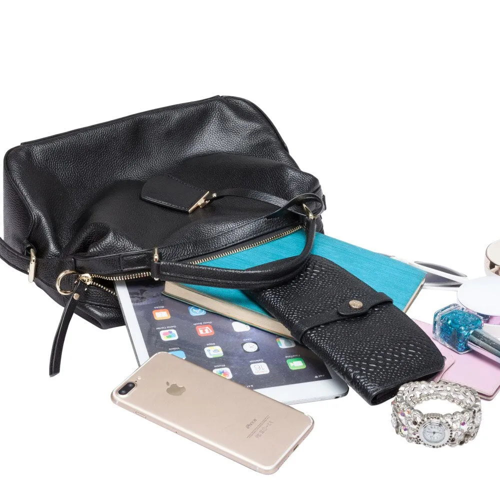 Zency Fashion Women Tote Bag 100% Genuine Leather Handbags Female Boston Charm Messenger Crossbody Purse Luxury Shoulder Bags